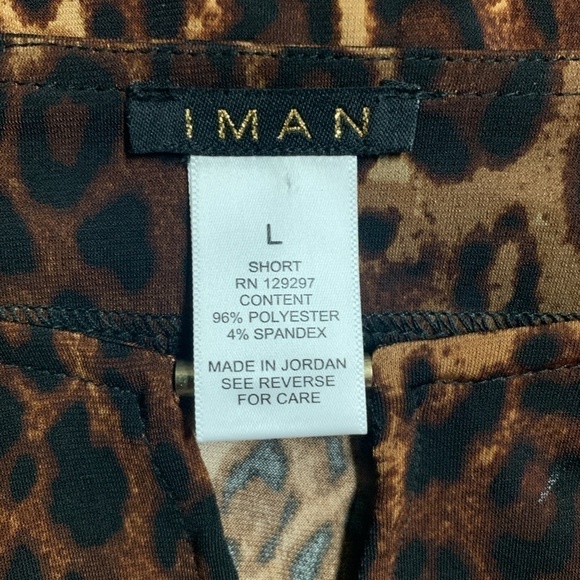 IMAN Global Chic Leopard Print Tunic Top Women's L Item#57F - Picture 8 of 9